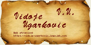 Vidoje Ugarković vizit kartica